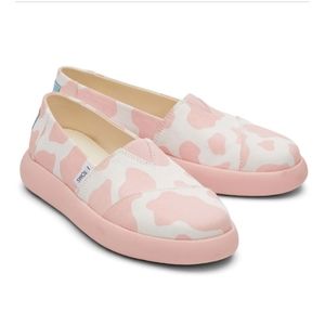 Toms Ortholite Alpargata Mallow Natural Pink Cow Print Canvas